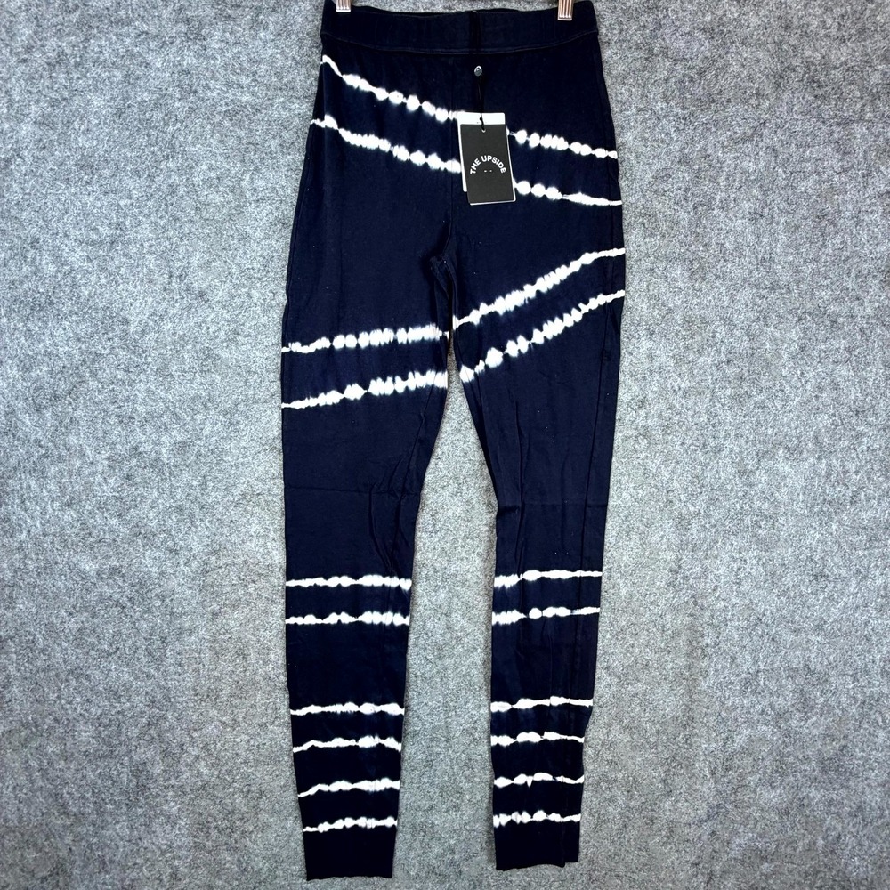 The Upside Long John‎ Pants Womens XS Blue White Tie Dye Cotton Elastic Waist